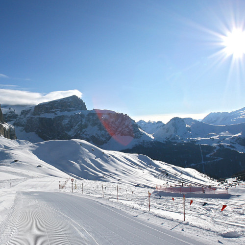 canazei, green pistes for beginner skiers