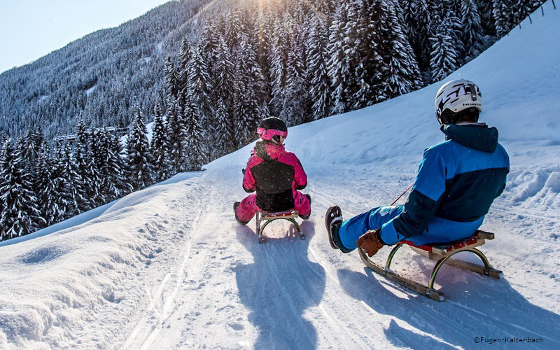 Sledging in Fugen, Ziller Valley fugen kaltenbach